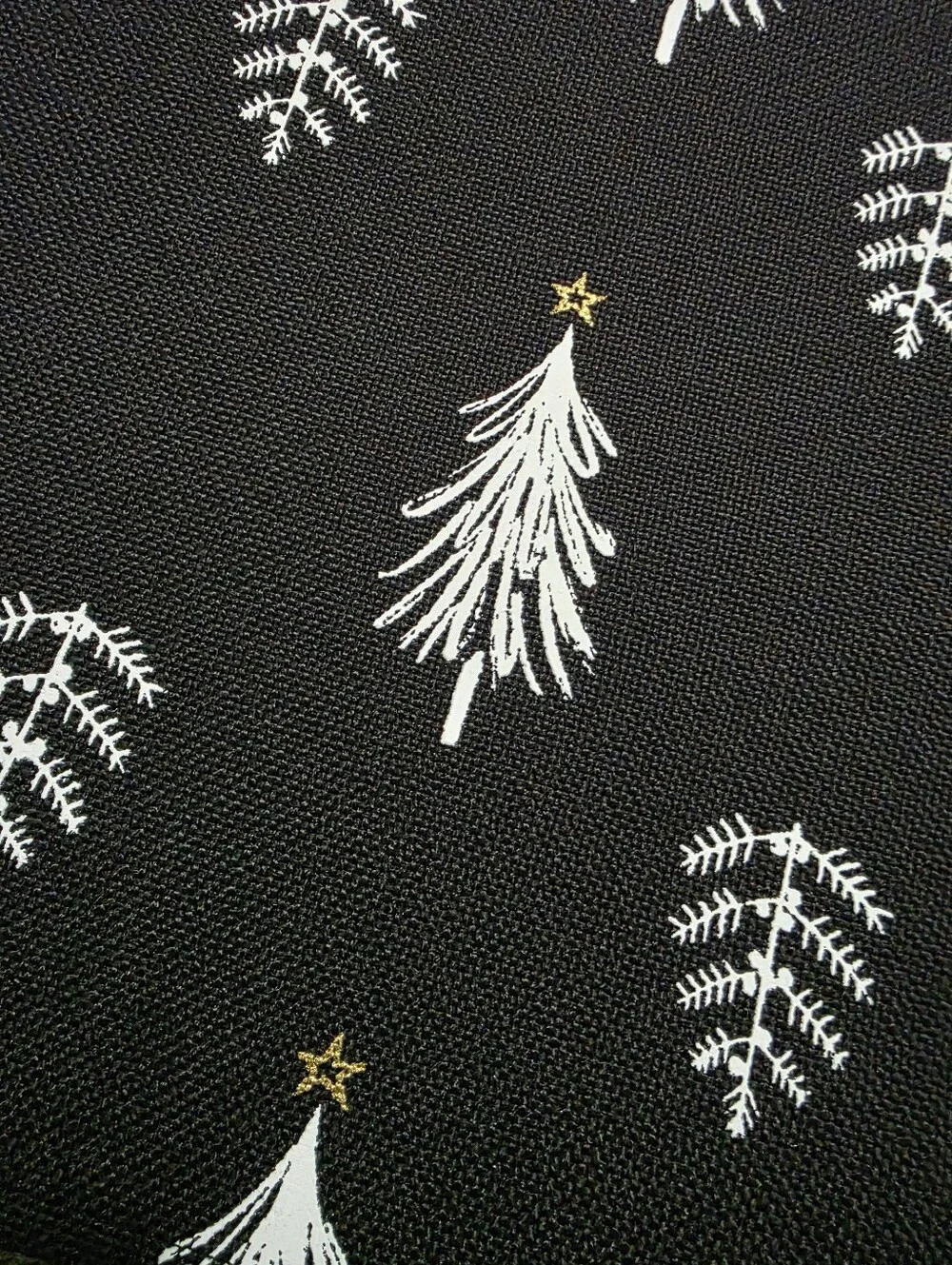 NWT Black Rustic Tree Table Runner Moody Whimsigoth Modern Monochrome 16x80